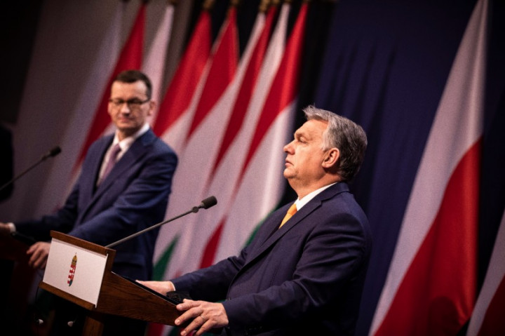 Viktor Orbán speaking at his joint press conference with Polish Prime Minister Mateusz Morawiecki on 26 November 2020. Photo: Zoltán Fischer / Prime Minister's Press Office / MTI