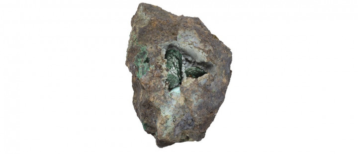 A zöld ásvány, amit felfedeztek, Fotó: NHM