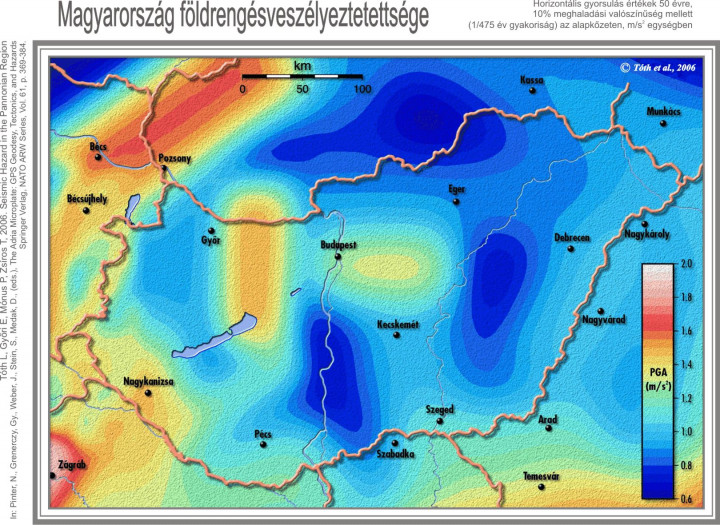 Hazánk földrengés-veszélyeztetettsége – Forrás: Seismology.hu
