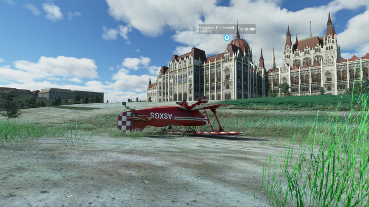 A Kossuth tér mezeje a Microsoft Flight Simulator 2020-ban