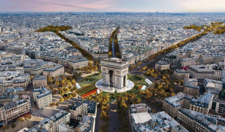 A zöldebbnek megálmodott Champs-Élysées és a DiadalívFotó: PCA-Stream