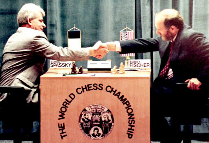 Szpasszkij és Fischer 1992-es játszmája – Fotó: AFP