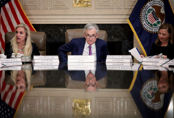 Jerome Powell a Fed ülésén 2019 októberében – Fotó: Win McNamee/Getty Images