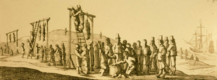 Cornelisz és társai kivégzése egy 1649-es rajzon – Fotó: Wikipedia / Ismeretlen szerző
