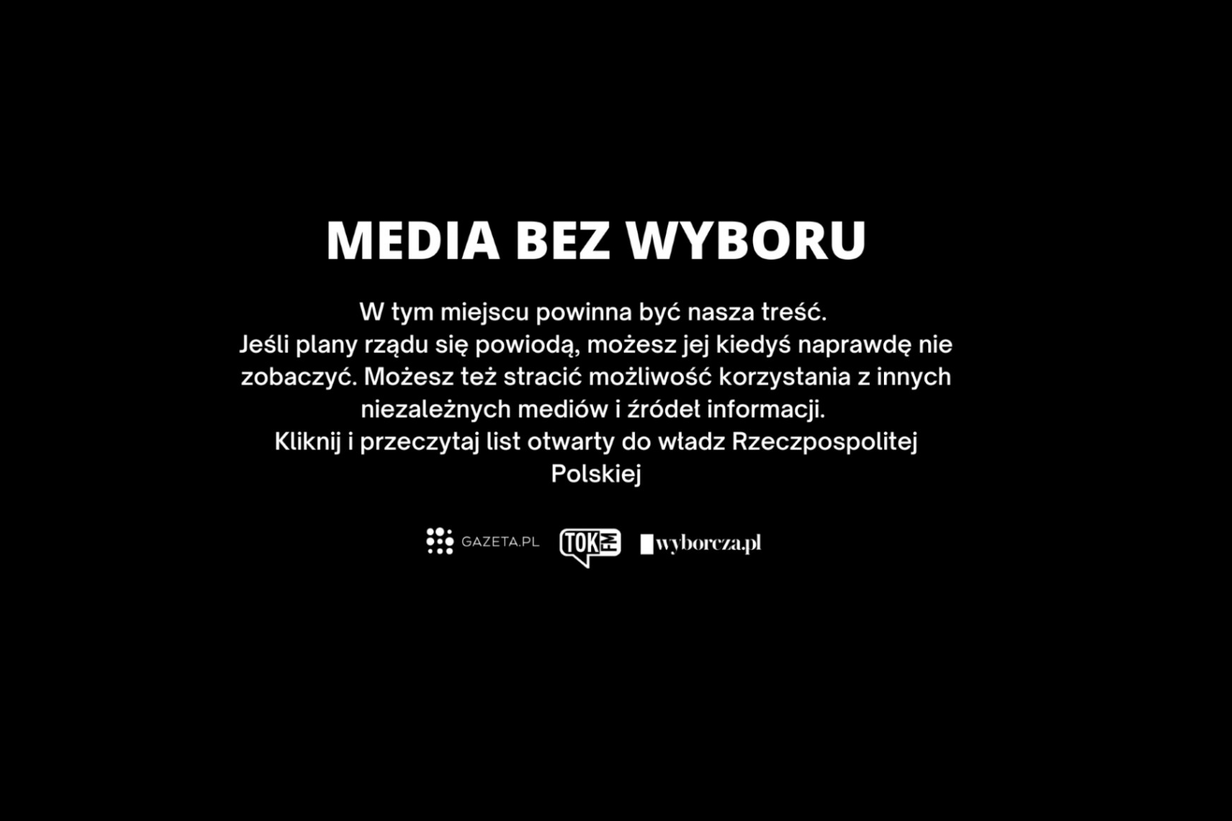 Fekete címlappal tiltakozik a reklámadó ellen a független sajtó Lengyelországban