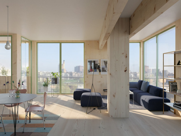 Egy tervezett lakásbelső a WoHo-banFotó: Mad arkitekter