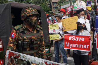 20 év börtönnel fenyegetik a mianmari tüntetőket