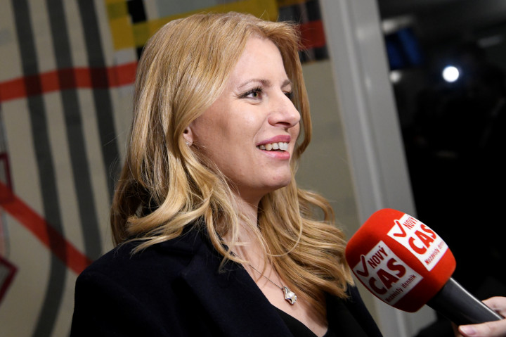 Zuzana Čaputová a 2019-es választás idején interjút ad – Fotó: Reuters/Radovan Stoklasa