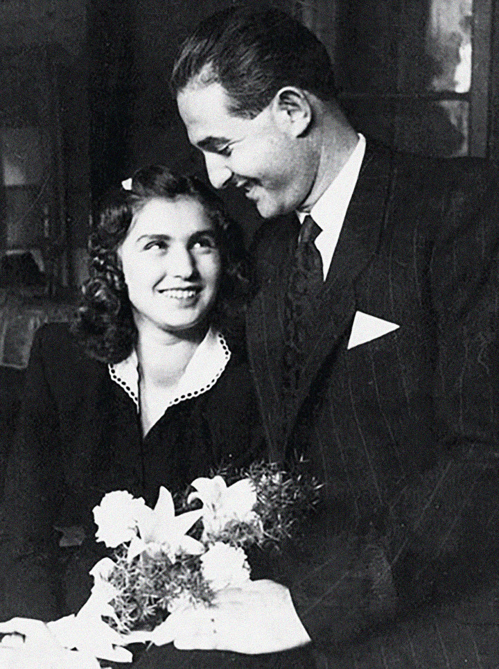 Edit és Éger Béla az esküvőjük napján 1946-ban – Fotó: Edith Eva Eger archívumából