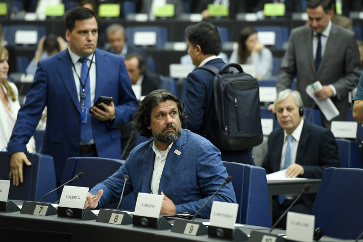 Deutsch Tamás, a Fidesz EP-képviselője az Európai Néppárt képviselőcsoportjának ülésén az Európai Parlamentben, Strasbourgban 2019. július 15-én – Fotó: Koszticsák Szilárd / MTI