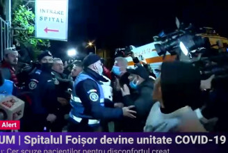 Tüntetők próbálták megakadályozni Bukarestben, hogy Covid-részleggé alakítsanak egy kórházat