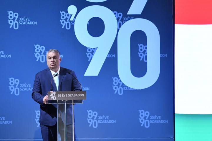 Orbán Viktor A magyar függetlenség napja című konferencián Fotó: Máthé Zoltán / MTI