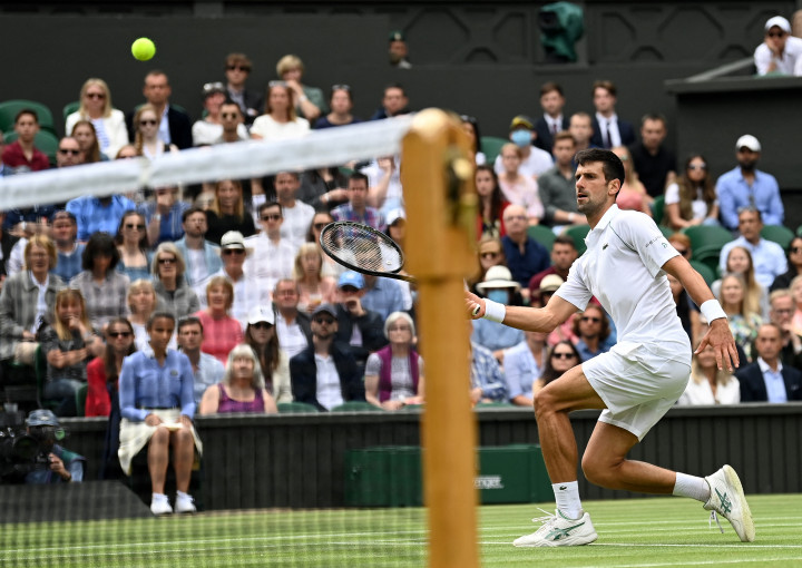 Novak Djoković a negyeddöntőben – Fotó: Glyn Kirk / AFP