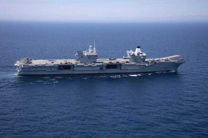 A HMS Queen Elizabeth június 3-án Franciaország partjainál – Fotó: CHRISTOPHE SIMON / AFP