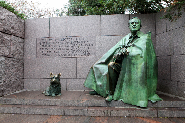 Fala és Roosevelt szobra Washingtonban – Fotó: Raymond Boyd/Getty Images