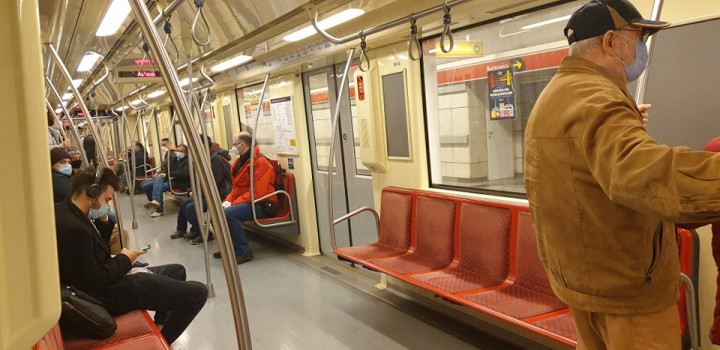 A 2-es metró 2021. november 1-jén – Fotó: Telex