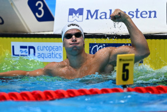 Szabó Szebasztián világcsúccsal nyert aranyérmet a rövidpályás úszó Eb-n