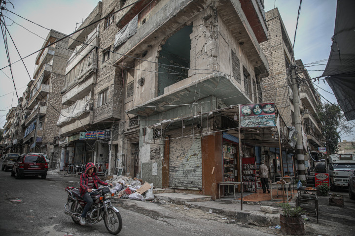 Utcakép Idlibben 2021. október 27-én – Fotó: Muhammed Said / Anadolu Agency / Getty Images