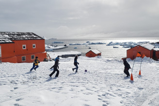 Azé az Antarktisz, aki teleszüli